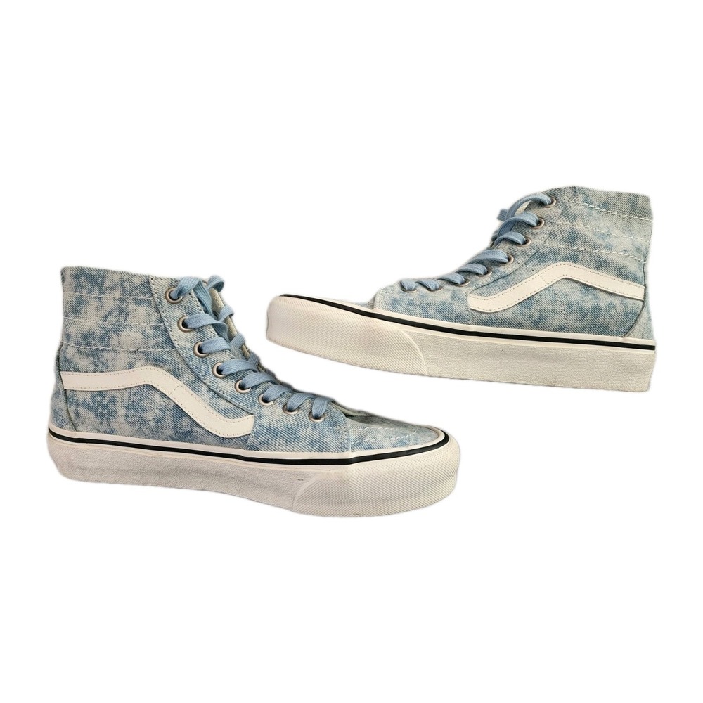 SAMPLE Vans Sk8-Hi Tapered Denim Destroy Sky/Marshmallow W 9 M 7.5 Shoes Unisex